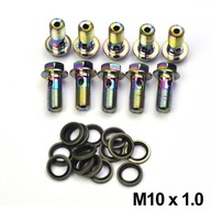 Viacfarebný štýl M10 x 1,0 mm 10 kusov Motocykel Viacfarebný štýl M10 x 1,0 mm 10 kusov Motocykel
