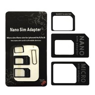 Adaptér karty Micro Sim Nano Sim 4v1 čierny