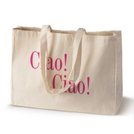 CIAO BAVLNENÁ TAŠKA! CIAO! 45x12x12x35cm ECRU EKO NÁKUPY VEĽKÉ 280g CIAO BAVLNENÁ TAŠKA! CIAO! 45x12x12x35cm ECRU EKO NÁKUPY VEĽKÉ 280g