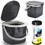 PRENOSNÉ TURISTICKÉ WC 15,5L WC VEDROVÉ WC S DRŽADLOM SEDADLA + TAŠKY PRENOSNÉ TURISTICKÉ WC 15,5L WC VEDROVÉ WC S DRŽADLOM SEDADLA + TAŠKY