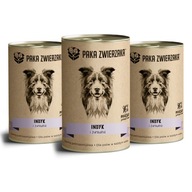 Prémiové mokré krmivo pre psov v konzerve, 3x400g morka s brusnicami, prírodné Prémiové mokré krmivo pre psov v konzerve, 3x400g morka s brusnicami, prírodné