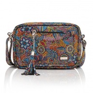 Dámska kožená taška cez rameno Paolo Peruzzi Messenger Bag Colorful Flowers