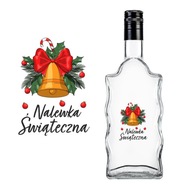 Sada 5x BOTTLE WAVE 500 ML vianočné vzory na tinktúry mesiačikový likérový džús