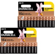 Duracell AA LR6 alkalické batérie x 24 ks