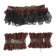 STEAMPUNKOVÝ CHOKER A MANŽETY - HNEDÉ PREVODY STEAMPUNKOVÝ CHOKER A MANŽETY - HNEDÉ PREVODY