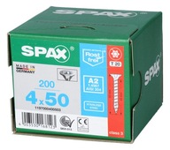 Nerezové skrutky A2 SPAX 4x50 TX 200 ks Nerezové skrutky A2 SPAX 4x50 TX 200 ks
