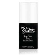 Elisium Top Coat Shiny Black Confetti LED/UV 9g Elisium Top Coat Shiny Black Confetti LED/UV 9g