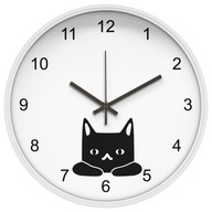 Čierne dekoračné nástenné hodiny do obývačky Cat 25 cm Čierne dekoračné nástenné hodiny do obývačky Cat 25 cm