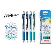 Guľôčkové pero PENTEL EnerGel BL77, sada 4 ks - modré