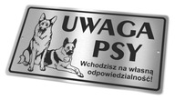Nerezový nápis POZOR OVČIARSKE PSY Nerezový nápis POZOR OVČIARSKE PSY