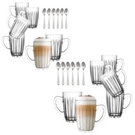 Poháre na kávu latte + lyžičky Súprava hrnčekov 24 prvkov Altom Design Poháre na kávu latte + lyžičky Súprava hrnčekov 24 prvkov Altom Design