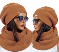 POLISH Set BERET čiapka + COVER šál FARBY POLISH Set BERET čiapka + COVER šál FARBY