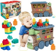 ŤAHOVÝ VLAK + MÄKKÉ BLOKY SADA 22 PRVKOV ŤAHOVÝ VLAK + MÄKKÉ BLOKY SADA 22 PRVKOV