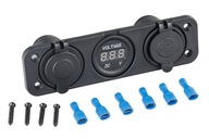 ZAPAĽOVAČ CIGARET VOLTMETER DO AUTO 2x USB 2A ZAPAĽOVAČ CIGARET VOLTMETER DO AUTO 2x USB 2A