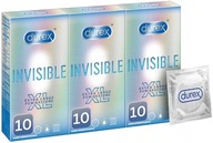 DUREX Invisible XL 30 kusov väčšie kondómy