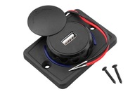 5V 2,4A montážna USB nabíjačka s MODRÝM podsvietením 5V 2,4A montážna USB nabíjačka s MODRÝM podsvietením