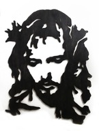 Ježišova prelamovaná dekoratívna doska 3D čierna