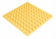 Akustický panel žltá pyramída, ktorá potláča ozveny