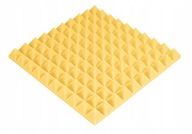Akustický panel žltá pyramída, ktorá potláča ozveny