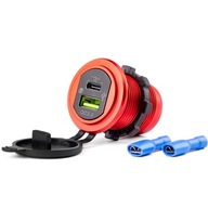 AUTONABÍJAČKA 12-24V USB USB-C voltmeter AUTONABÍJAČKA 12-24V USB USB-C voltmeter