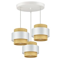 Biele ratanové EZ3 Kleo LED stropné lusterové svietidlo Biele ratanové EZ3 Kleo LED stropné lusterové svietidlo