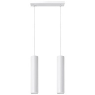 Závesné svietidlo LAGOS, biele minimalistické trubice, 2P Závesné svietidlo LAGOS, biele minimalistické trubice, 2P