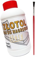 ZŁOTOL ZLATÁ FARBA NA PÍSMENA NA HROBY + ŠTETEC + ZŁOTOL ZLATÁ FARBA NA PÍSMENA NA HROBY + ŠTETEC +