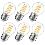 6x E27 LED žiarovka vláknová guľa 2W=15W 200lm teplá 3000K dekoračná Savineo 6x E27 LED žiarovka vláknová guľa 2W=15W 200lm teplá 3000K dekoračná Savineo