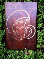 Obraz z dreva svadobný dar Madonna s dieťaťom 40