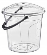 Vedro s vekom, priehľadná rukoväť, 10l 38734 Vedro s vekom, priehľadná rukoväť, 10l 38734