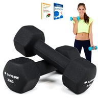 NEOPRÉNOVÉ činky činky 2x3KG fitness SET 6kg POHYBOVÉ ZÁVAHY