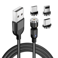 50CM OTOČNÝ MAGNETICKÝ KÁBEL 540st 1-pin 3V1 50CM OTOČNÝ MAGNETICKÝ KÁBEL 540st 1-pin 3V1