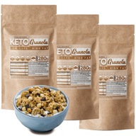 GRANOLA KETO MUSLI ovsená kaša BEZ CUKRU Proteín s orechmi KETO PRODUKTY