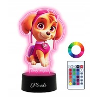 Nočná lampa s potlačou pre deti Paw Patrol Skye Fairy Tale Your 3D LED Inscription Nočná lampa s potlačou pre deti Paw Patrol Skye Fairy Tale Your 3D LED Inscription