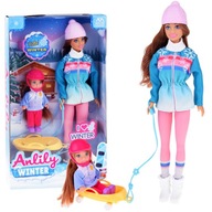 Anlily 30 cm bábika a 12 cm bábika na saniach zimných športov ZA4765 Anlily 30 cm bábika a 12 cm bábika na saniach zimných športov ZA4765