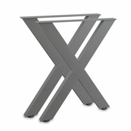 Odolné nohy stolovej dosky SIVÁ v X 72x60