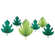 Dekorácie Závesné dekorácie List Palmové listy zelené exotické 6 ks Dekorácie Závesné dekorácie List Palmové listy zelené exotické 6 ks