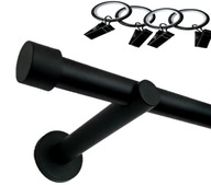 JEDNODUCHÁ ZÁCONOVÁ TYČ Fi19/100 MAT BLACK LOFT+ žabky JEDNODUCHÁ ZÁCONOVÁ TYČ Fi19/100 MAT BLACK LOFT+ žabky
