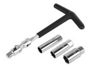 Kľúč na zapaľovacie sviečky s objímkami 14 mm, 16 mm a 21 mm Kľúč na zapaľovacie sviečky s objímkami 14 mm, 16 mm a 21 mm