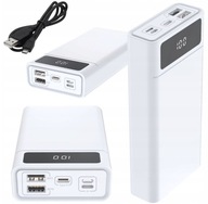 Power banka 40000mAh 2xUSB rýchle PD QC USB-C biela Power banka 40000mAh 2xUSB rýchle PD QC USB-C biela