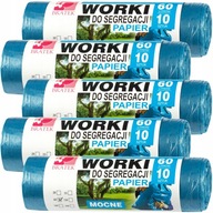 MODRÉ vrecia na triedenie odpadu, 60L papier MODRÉ vrecia na triedenie odpadu, 60L papier