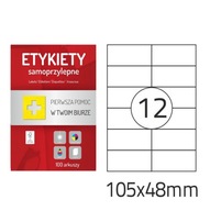 Samolepiace etikety A4 100 listov 105 x 48 Samolepiace etikety A4 100 listov 105 x 48
