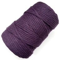 Macrame bavlnená šnúra 3mm-200m krútená C. Fialová Macrame bavlnená šnúra 3mm-200m krútená C. Fialová