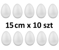Polystyrénové vajíčka na zdobenie 15 cm 10 ks.