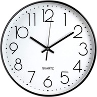 Moderné čierne nástenné hodiny Tebery 30 cm