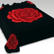 Prikrývka na posteľ španielska kockovaná hrubá ruža