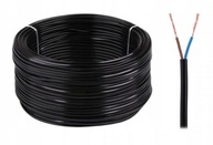 Elektrický kábel OMYp 2x0,75 100m Čierny