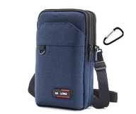 Modrá pánska taška cez rameno s popruhom
