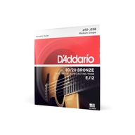 Bronzové struny pre akustickú gitaru D'Addario EJ12 13-56 Bronzové struny pre akustickú gitaru D'Addario EJ12 13-56
