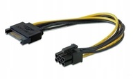 5x SATA to PCI-E 6-PIN 19cm Riser napájací kábel